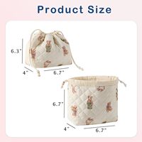 Offre Spéciale personnalisé sac seau de maquillage de voyage écologique pochette cosmétique de toilette matelassée avec des arcs mignons