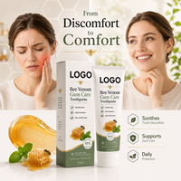 Vente directe d'usine de dentifrice antibactérien au venin d'abeille naturel contenant de l'extrait de propolis pour protéger les gencives