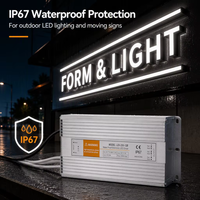 Alimentation LED étanche haute efficacité 250W 12V 24V 36V IP67 pour éclairage LED et enseignes dynamiques