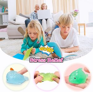 Nouvelles Grandes Balles Anti-Stress Kawaii Animaux Marins Sensorielles à Presser Pailletées Jouet Squishy Mochi - Product Image 2