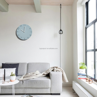 Reloj de Pared de Cuarzo de Hormigón de 12 Pulgadas, Números Huecos en 3D, Silencioso, Gris Claro, Logotipo Personalizado, Decoración de Sala de Estar, Reloj al por Mayor