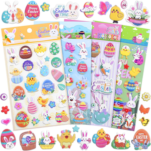 89 Pegatinas de Dibujos Animados de Pascua, Impresión UV, Resistentes al Agua, Lindas Pegatinas 3D para Regalos de Fiesta y Artículos Promocionales - Product Image 5