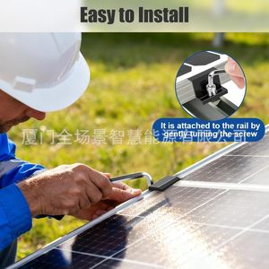Solar Mounting <b>Bracket</b> <b>Black</b> Side Clamp 9-Piece Set Aluminum Alloy Anodized Surface Treatment for PV Panel Installation - Product Image 3