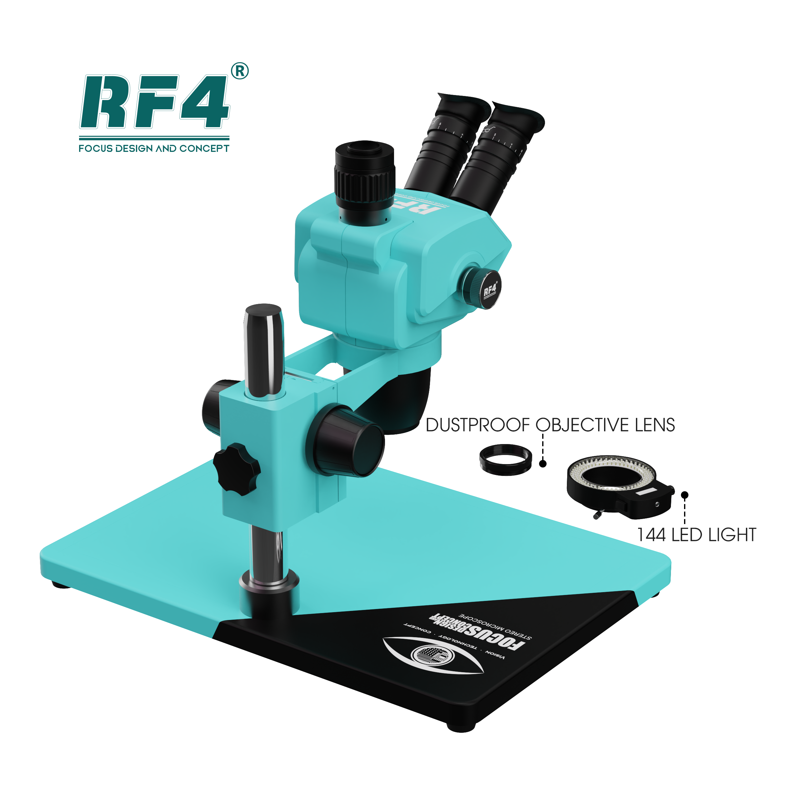 Rf-6565pro 6.5-65x Trinocular Stereo Microscope Eyepiece For