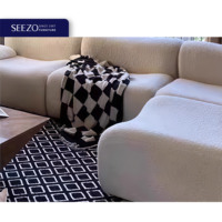 Juego de Sofá Seccional Económico Plegable de Compresión Modular Inflable con Relleno de Esponja y Tela para Apartamento de Diseño Moderno