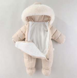 Mono de Invierno con Capucha para Bebé, Traje de Nieve para Niños y Niñas, Ropa Gruesa de 0 a 24 Meses, Mono con Capucha de Oso, Mono Abrigado - Product Image 2