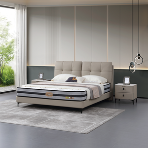 Cama Inteligente de Cuero Genuino con Almacenamiento Debajo de la Cama, Diseño Moderno que Ahorra Espacio, Tamaño <span class=keywords><strong>Queen</strong></span> para Dormitorios Familiares y Hoteles de Lujo - Product Image 1