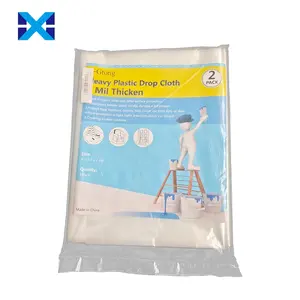 Polythene Dust Sheet Clear Plastic Poly Sheeting Drop Cloth For Painting