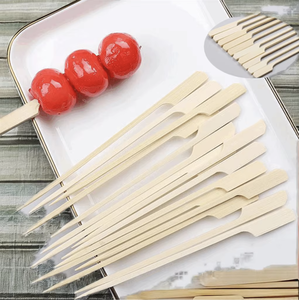 Xizhu lvjie nhà máy biểu tượng tùy chỉnh teppo mái chèo tre xiên phẳng dùng một lần cho thịt nướng - Product Image 4