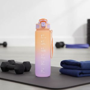 Botella de Agua Deportiva de Plástico Tritan Personalizada con Logotipo y Marcador de Tiempo, en Varios Colores, Artículo Promocional para Marketing 2026 - Product Image 1