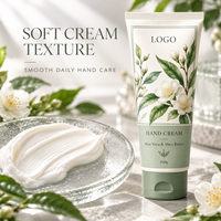 Krim Tangan Pelembap Shea Butter dengan Esens Bunga Kamelia & Lidah Buaya, Menutrisi & Menghidrasi, Memperbaiki Kulit Lembut dan Halus