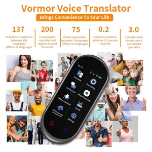 VORMOR Z8 Traducteur en temps réel Traducteur parlant de langue hors ligne 137 langues Mini appareil parlant bidirectionnel de 3.1 pouces - Product Image 6
