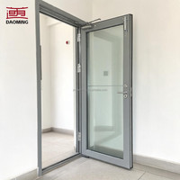 Système de sécurité d'entrée principale extérieure moderne minimaliste contemporain, porte d'entrée en acier ignifugé fini