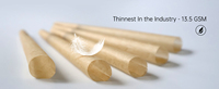 Tubes à cigarettes artisanaux en papier de pâte de bois carrés, marque privée OEM, jetables, design simple, personnalisables pour la vente en gros