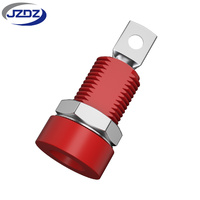 JZDZ 5 couleurs 4mm Bornes de connexion banane 4mm Adaptateur de prise banane DIY Rouge Vert Jaune Noir Bleu J.40032
