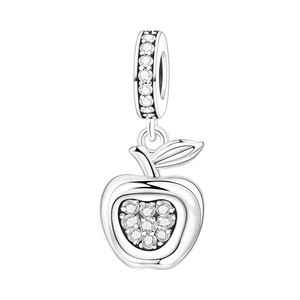 Pendentif pomme en cuivre blanc original, mode de niche, bracelet DIY polyvalent, bijoux et accessoires en gros - Product Image 1