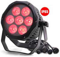 Projecteur LED PAR 7x10W RGBW 4-en-1 IP65 56W étanche pour scène DMX512 pour extérieur