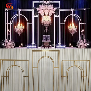 ชุดซุ้มโลหะสแตนเลสสตีลสีทองสำหรับตกแต่งงานปาร์ตี้ฉากหลังสำหรับตกแต่งงานแต่งงาน - Product Image 3