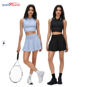 ملابس رياضية نسائية رائجة للجولف تتضمن قمصان بولو وتنانير تنس، طقم من قطعتين للنساء - Product Image 1