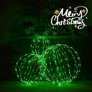 Chaîne LED pliable en 3D, sphère imperméable, lampe suspendue, idéal pour noël, vente en gros - Product Image 3