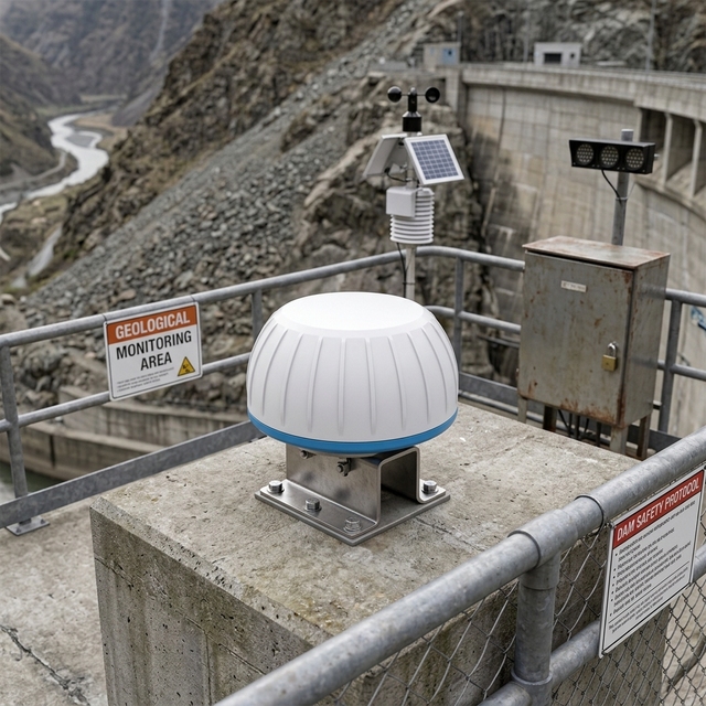 Yunyi ZDHG-GP30 IP67 Rugged GNSS Displacement Detector -40~85 1.7W Low Power 4G/WiFi/LoRa 1-10Hz for Remote Slope Stability