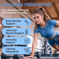 Vente en gros de capsules végétaliennes de calcium, vitamine D3, K2, B12, 5000 UI, 60 capsules pour la santé immunitaire