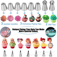 Kit de Décoration de Gâteaux, 635 Pièces Fournitures de Décoration Ensemble de Moules Douilles Glaçage Plateau Tournant Cake Topper avec 3 Moules à Manqué