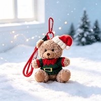 Uyeah Individuell Bedruckter Weihnachtspullover Teddybär Plüschtier Schlüsselanhänger Anhänger Weihnachtsbaum Atmosphäre Puppe Ornament