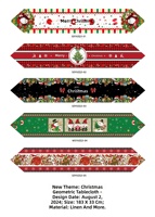 Décorations de Noël de style européen et américain, drapeaux de table de forme unique pour fête de Noël