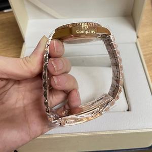 Мужские автоматические механические часы Fashion Parnis 40 мм, розовое золото, с сапфировым стеклом, водонепроницаемые, с функцией GMT - Product Image 5