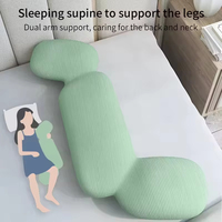 Oreiller en mousse à mémoire de forme pour tout le corps avec housse amovible, texture douce, idéal pour dormir sur le côté et sur le ventre, soutien et relaxation pour tout le corps