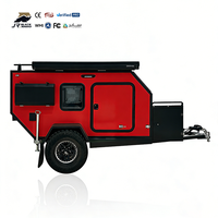 Vente flash : Remorque de camping avec éclairage solaire, la plus petite des remorques de camping, petite remorque tout-terrain, douche pour camping-car