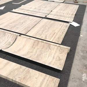 Carrelage de sol en travertin argenté romain, beige gris, pierre calcaire, carrelage fabriqué, panneau de placage en travertin romain, travertin italien de <span class=keywords><strong>Toscane</strong></span> - Product Image 2