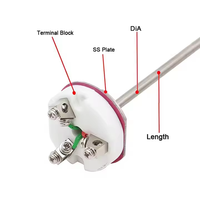 Thermocouple de type K avec noyau en acier inoxydable WRN-010, contrôleur de température pour four expérimental, résolution 1°C, capteur de température