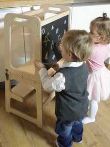 Offre Spéciale enfants cuisine escabeau avec tableau noir Montessori transformable <span class=keywords><strong>tour</strong></span> d'apprentissage - Product Image 1