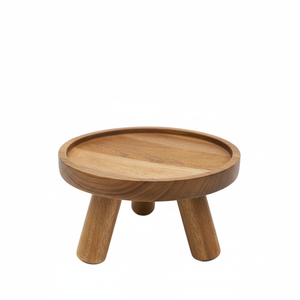 Support de jardinière rond en bois de fer et de mangue, de couleur naturelle et noire, pour la décoration intérieure et de dessus de Table - Product Image 1