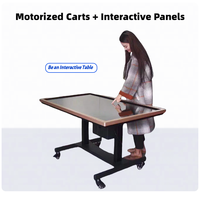 Chine Support de TV LCD électrique à faible coût avec réglage de la hauteur Support de chariot mobile Support mobile pour écran de télévision