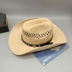 2023 Hot Selling Wholesale Brand Name Sombrero Cowboy Western <b>Straw</b> Cowboy <b>Hat</b> - Product Image 5