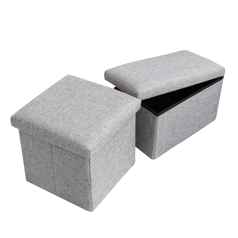foldable cube fabric storage stool Storage Box Organization toy folding storage basket
