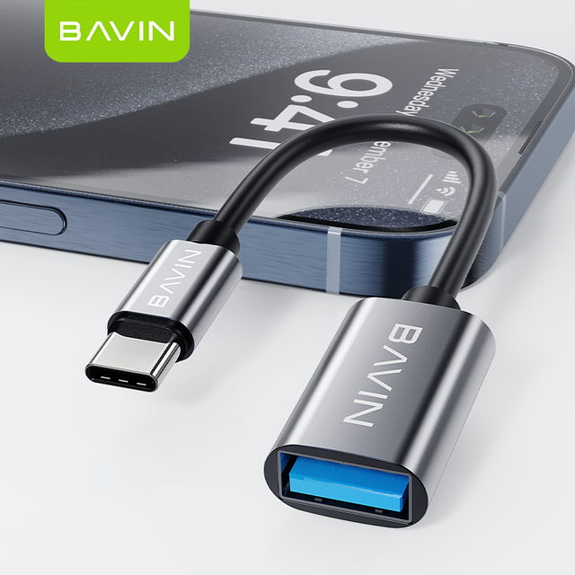 BAVIN Wholesale Otg54 5gbps Type c Transport  Usb c Male Otg Adapter Converter Usb c Otg Adapter