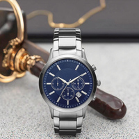 Montre de luxe pour homme Citizen à quartz en acier inoxydable - Style vintage tendance avec cadran en cristal saphir, résistante à l'eau 5 ATM