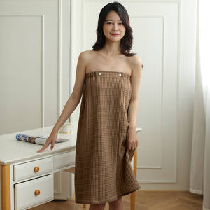 Bata de baño para <span class=keywords><strong>hombre</strong></span> y mujer, ropa de dormir de estilo Waffle, bata de baño, <span class=keywords><strong>pijama</strong></span> <span class=keywords><strong>corto</strong></span> para salón - Product Image 5