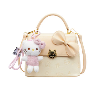 Niedliche Damen-Umhängetasche aus PU-Leder mit Schleife, Schultertasche, <span class=keywords><strong>Kawaii</strong></span> Mini-Tragetasche - Product Image 5