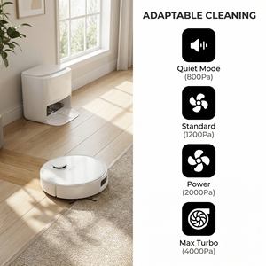 Aspiradora Húmeda y Seca, 8000 Pa de Succión, 3 en 1, Barredora, Mopa, Robot Aspirador Húmedo y Seco con Estación Base - Product Image 2