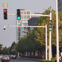 Feu de signalisation routière LED circulaire professionnel en aluminium haute définition pour projets de ville intelligente