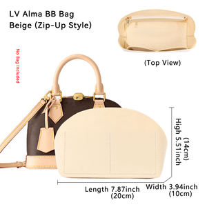 Bolso Organizador Portátil Multifunción <span class=keywords><strong>de</strong></span> Fieltro para Maquillaje <span class=keywords><strong>de</strong></span> Mujer, con Dos Asas, Abierto, para <span class=keywords><strong>Viaje</strong></span>, Cartera Interior - Product Image 2