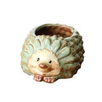 Pot succulent hérisson émaillé au four en céramique Pot pour plantes succulentes
