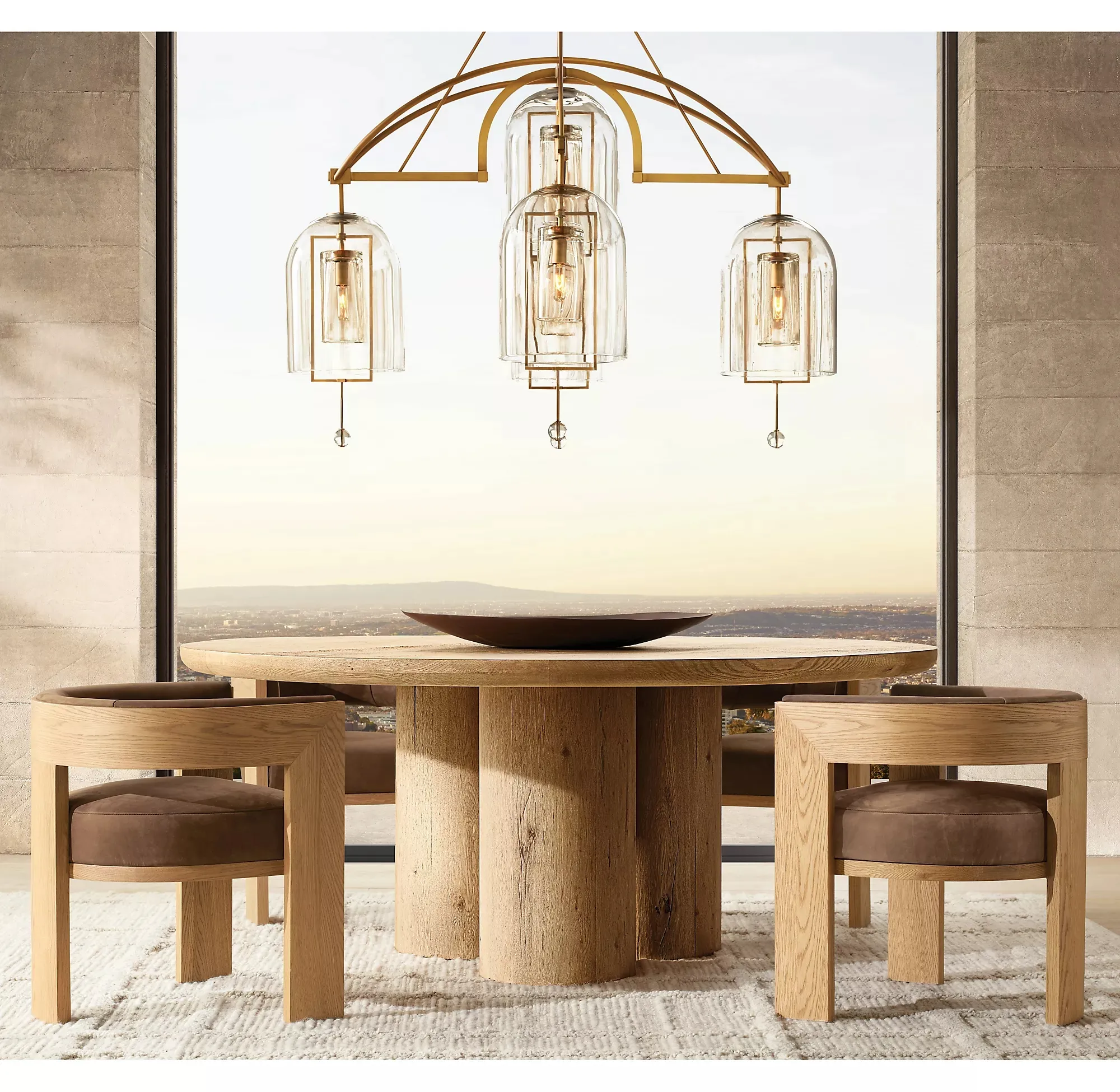 Table ronde en bois massif au design créatif et simple, de style rural, pour la maison, le restaurant, la salle à manger, l'hôtel, la villa, modèle de chambre fu