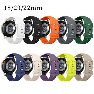 Bracelet de montre intelligente en silicone 18 mm 20 mm 22 mm avec boucle papillon, bracelet sport pour Samsung, Huawei, Garmin, Xiaomi - Product Image 1