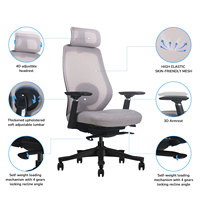 Nouvelle Chaise de Bureau Exécutive Unique en Maille, Pivotante et Confortable, avec Support Lombaire Ergonomique et Inclinaison, pour Ordinateur et Direction